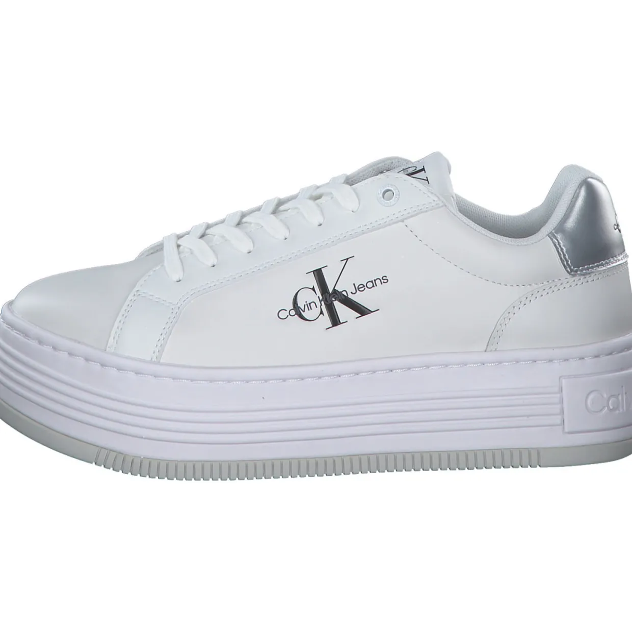 Calvin Klein YW0YW015160K9, Schnürschuhe, Damen, bright white / silver