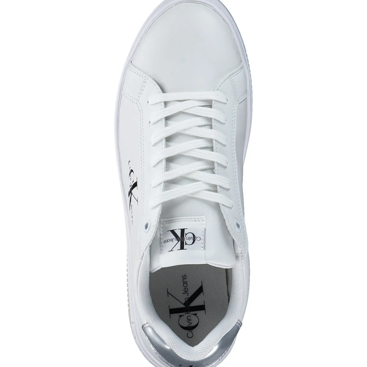 Calvin Klein YW0YW015160K9, Schnürschuhe, Damen, bright white / silver