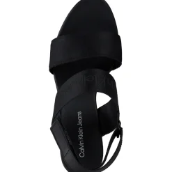 Calvin Klein YW0YW01360, Plateau-Sandaletten, Damen, black