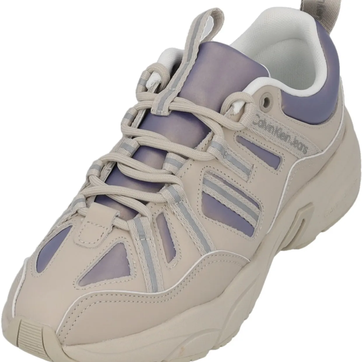 Calvin Klein YW0YW01044, Schnürschuhe, Damen, beige/lavendel/reflective