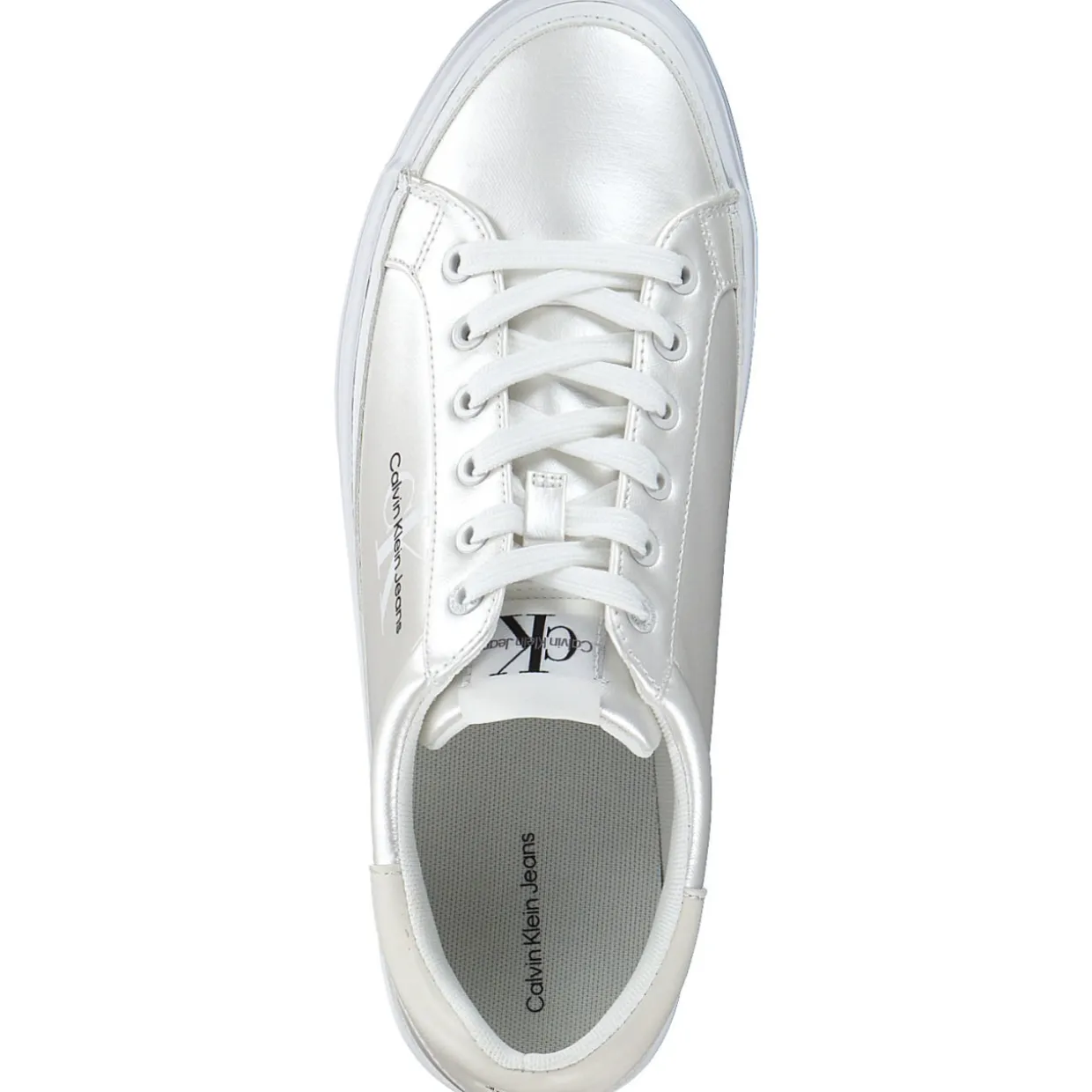 Calvin Klein YW0YW01037, Schnürschuhe, Damen, Pearlized Bright white