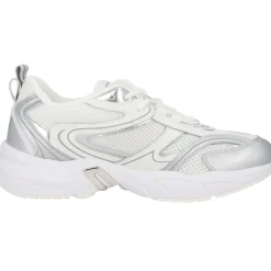 Calvin Klein YW0YW01381, Schnürschuhe, Damen, weiß silber metallic