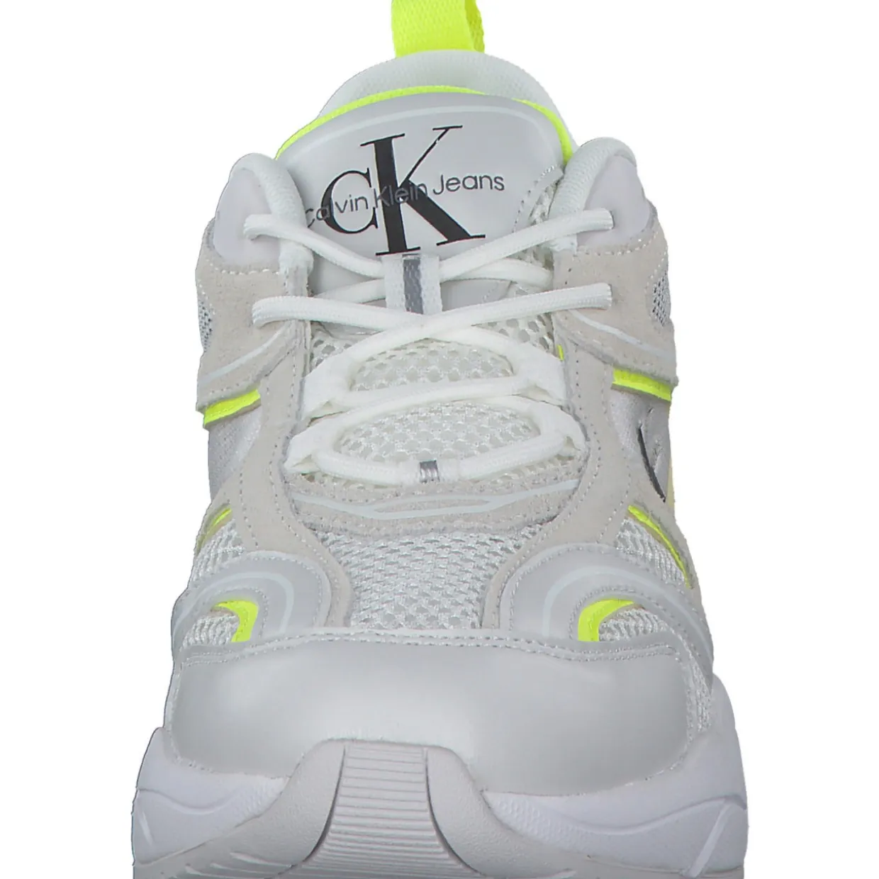 Calvin Klein YW0YW00891, Sneakers Low, Damen, Weiß (Gelb)