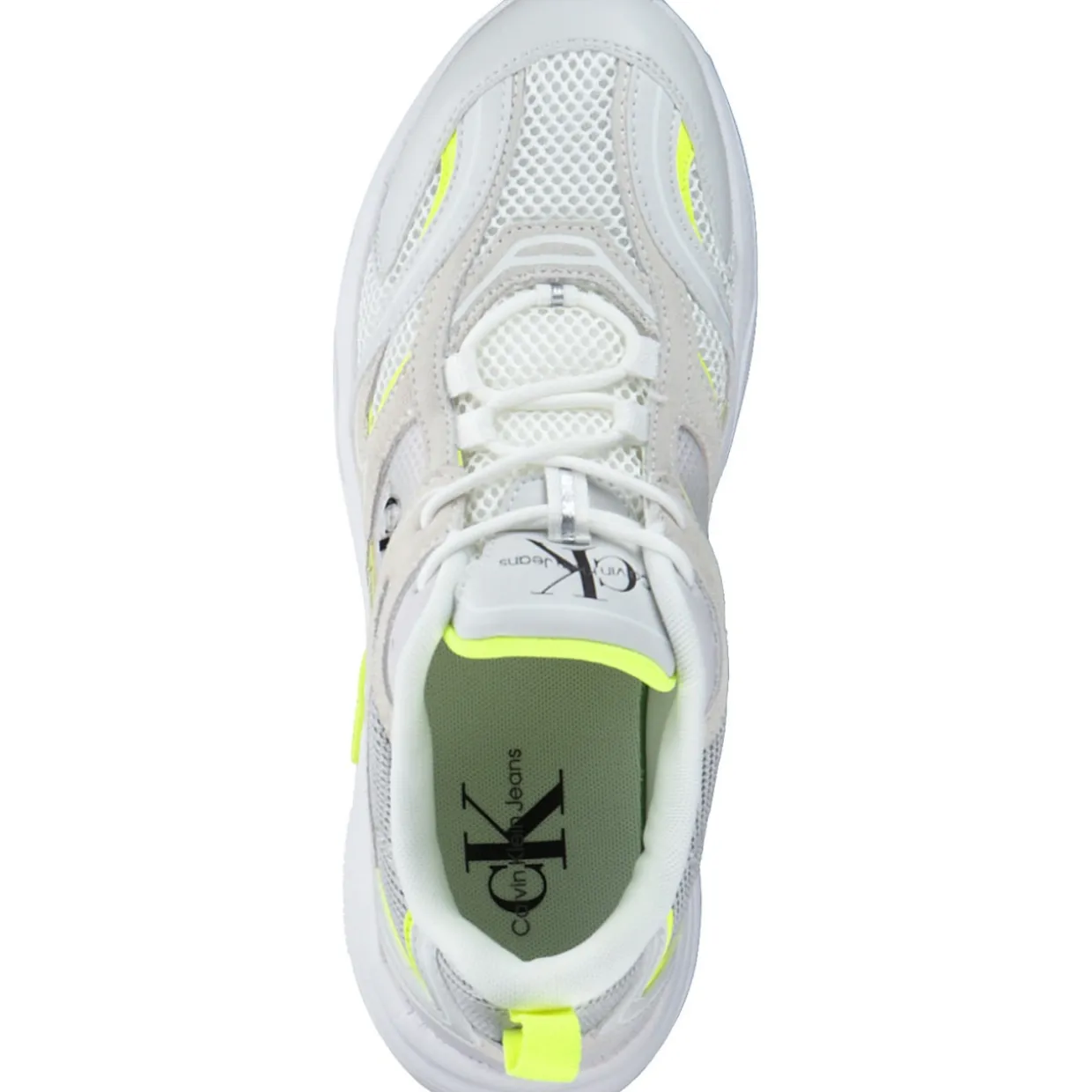 Calvin Klein YW0YW00891, Sneakers Low, Damen, Weiß (Gelb)