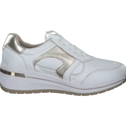 Caprice 23300, Schnürschuhe, Damen, WHITE/LIGHT GOLD