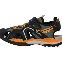 Geox J250RB, Sandalen (Kinder), Kinder, Schwarz/Orange