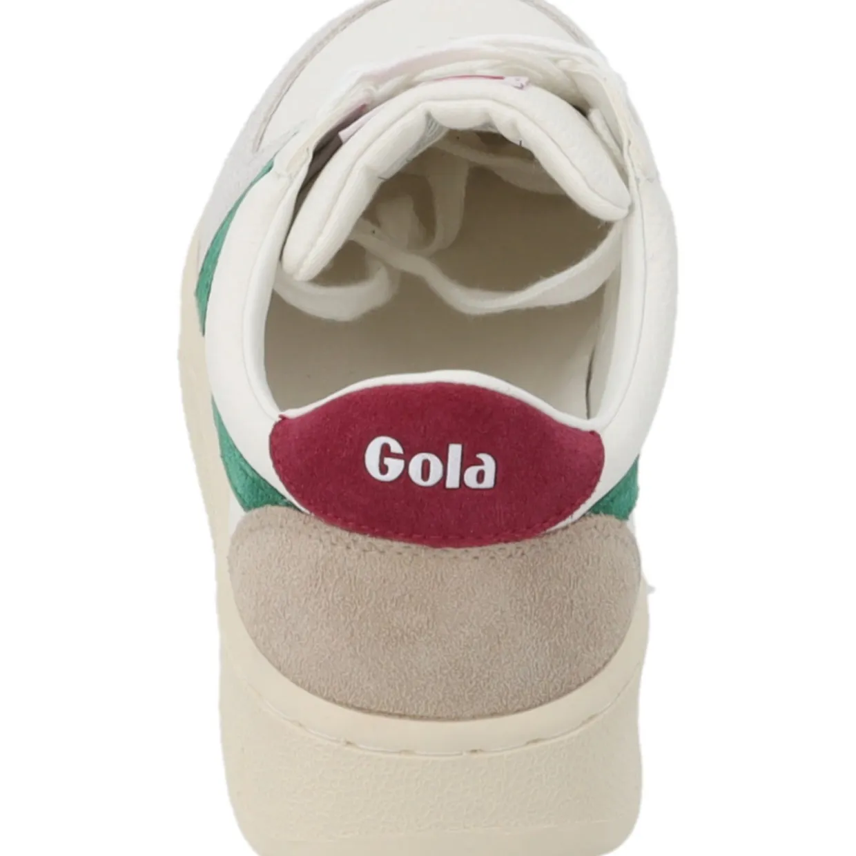 Gola Grandslam Trident CLA415, Schnürschuhe, Damen, white/emerald/cerise