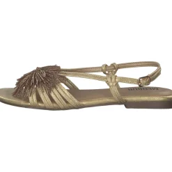 Menbur 25414, Keilsandaletten, Damen, gold