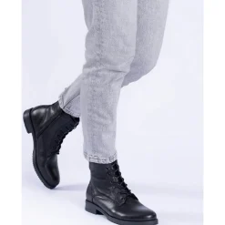 Palado Chalki, Schnürstiefeletten, Damen, Schwarz (Strukturiert)