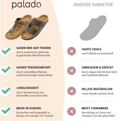 Palado Chios, Pantoletten, Damen, Metallic Rosegold