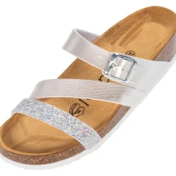 Palado Chios, Pantoletten, Damen, Metallic Silber/Weiß