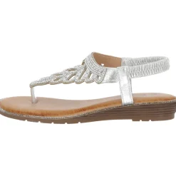 Palado Phuza by Sila Sahin , Riemchensandalen, Damen, Silber