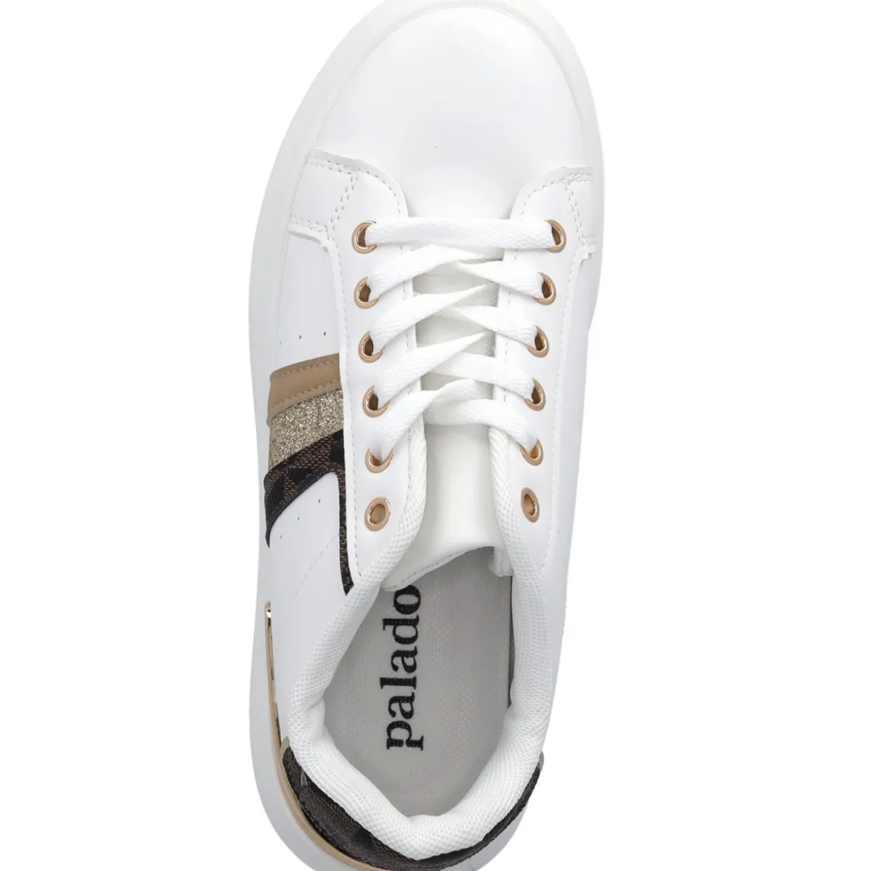 Palado Trishana, Sneakers Low, Damen, Weiß/Braun