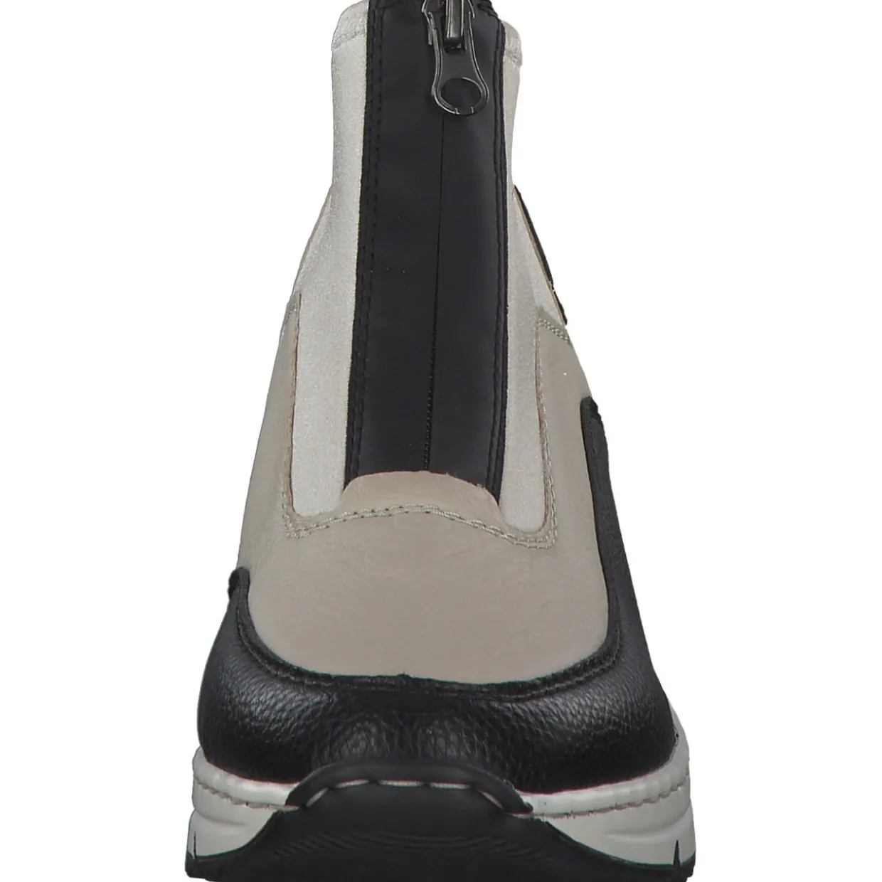 Rieker N6352, Stiefeletten, Damen, Schwarz/Weiss