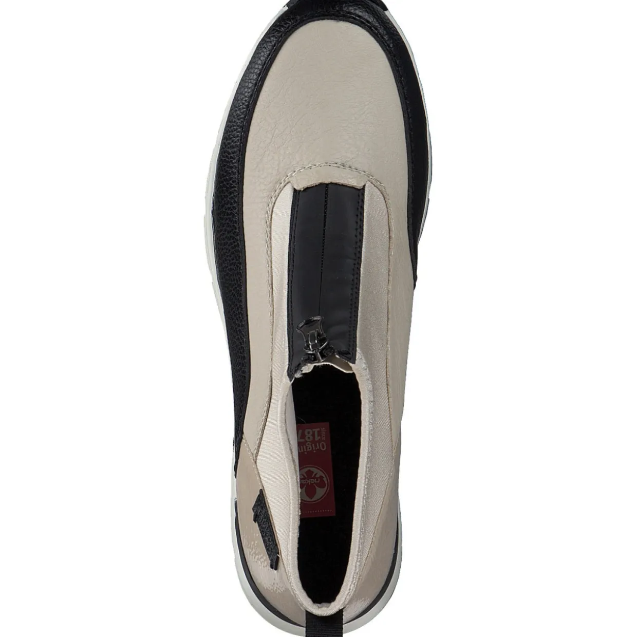 Rieker N6352, Stiefeletten, Damen, Schwarz/Weiss