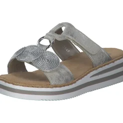 Rieker V02K3, Pantoletten & Badeschuhe, Damen, Silber