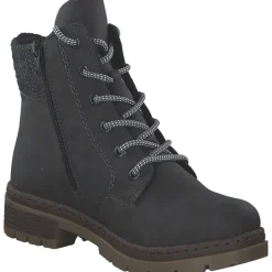 Rieker Y7424-45, Schnürstiefel, Damen, anthrazit/grau
