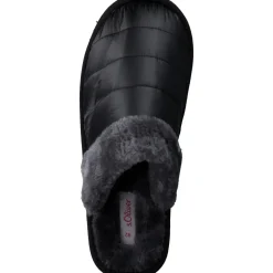 s. Oliver 27102, Filzpantoffeln, Damen, black