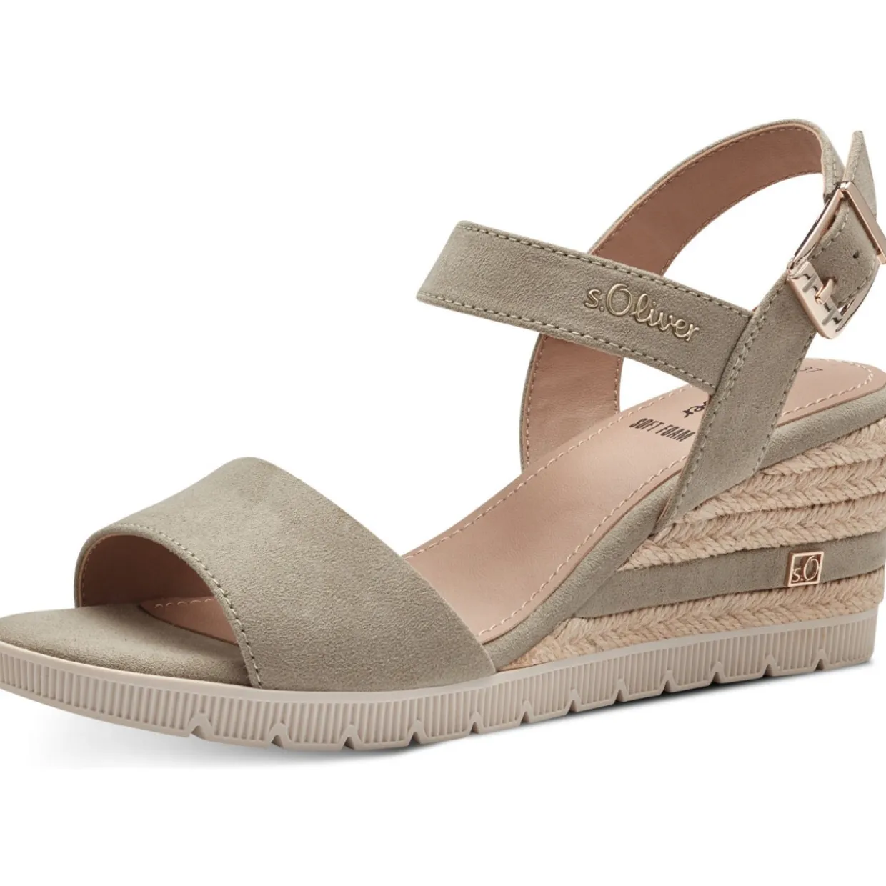 s. Oliver 28713, Plateau-Sandaletten, Damen, PISTACHIO