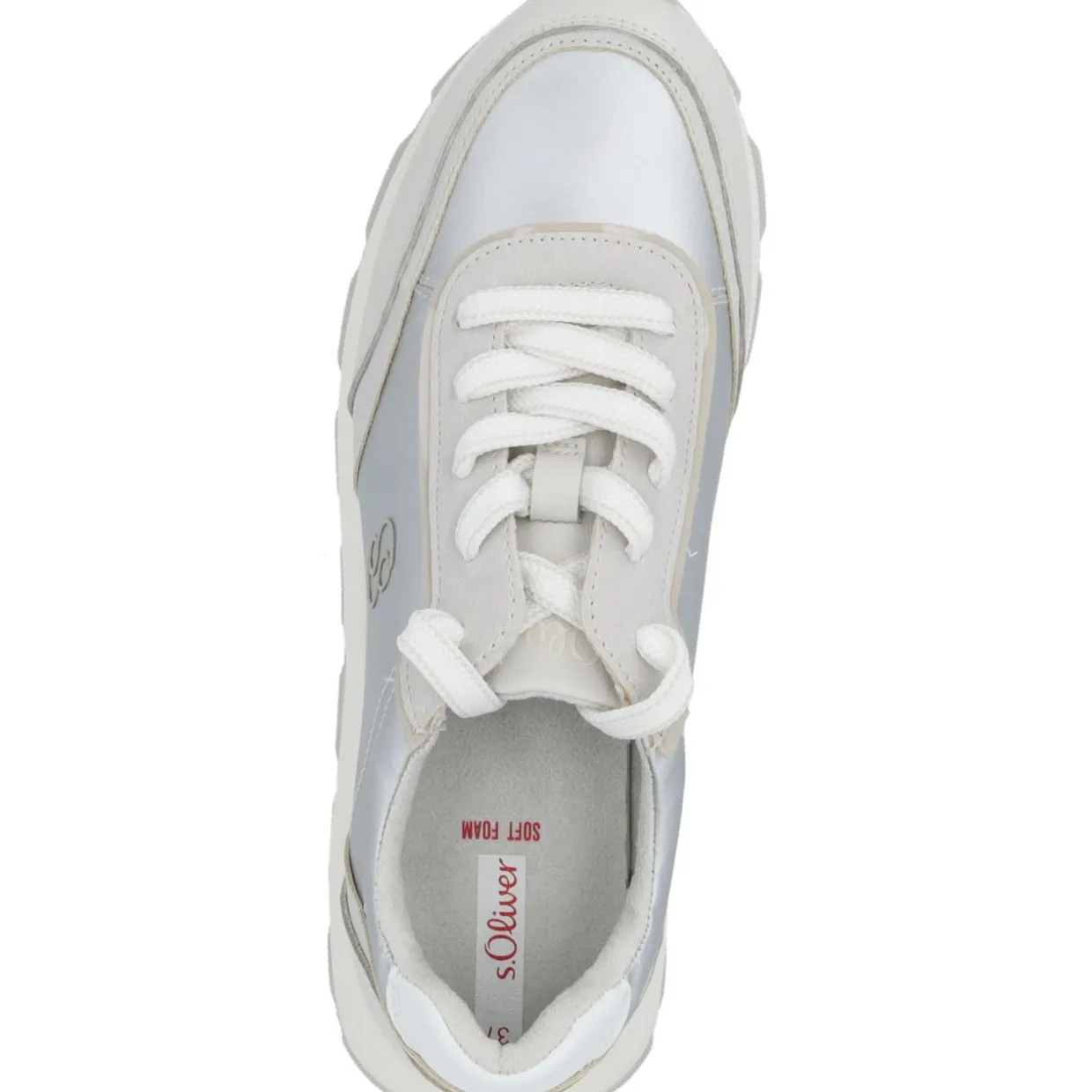 s. Oliver 23616, Schnürschuhe, Damen, platinum combi