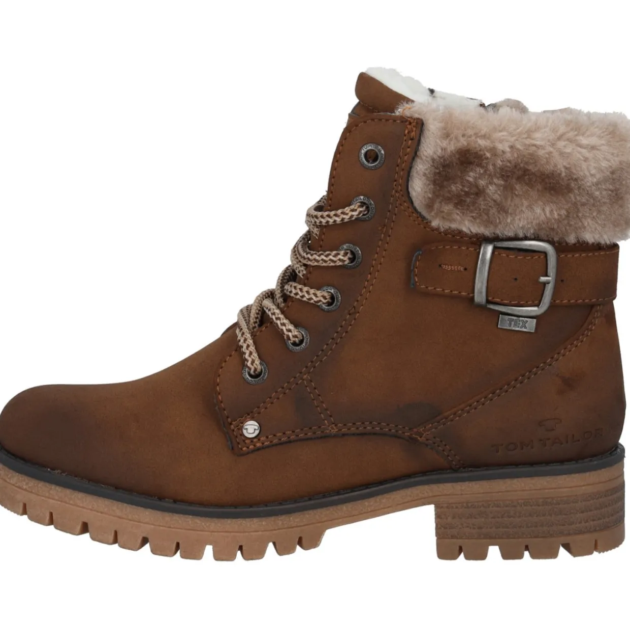 Tom Tailor 4290100014, Schnürstiefel, Damen, whisky