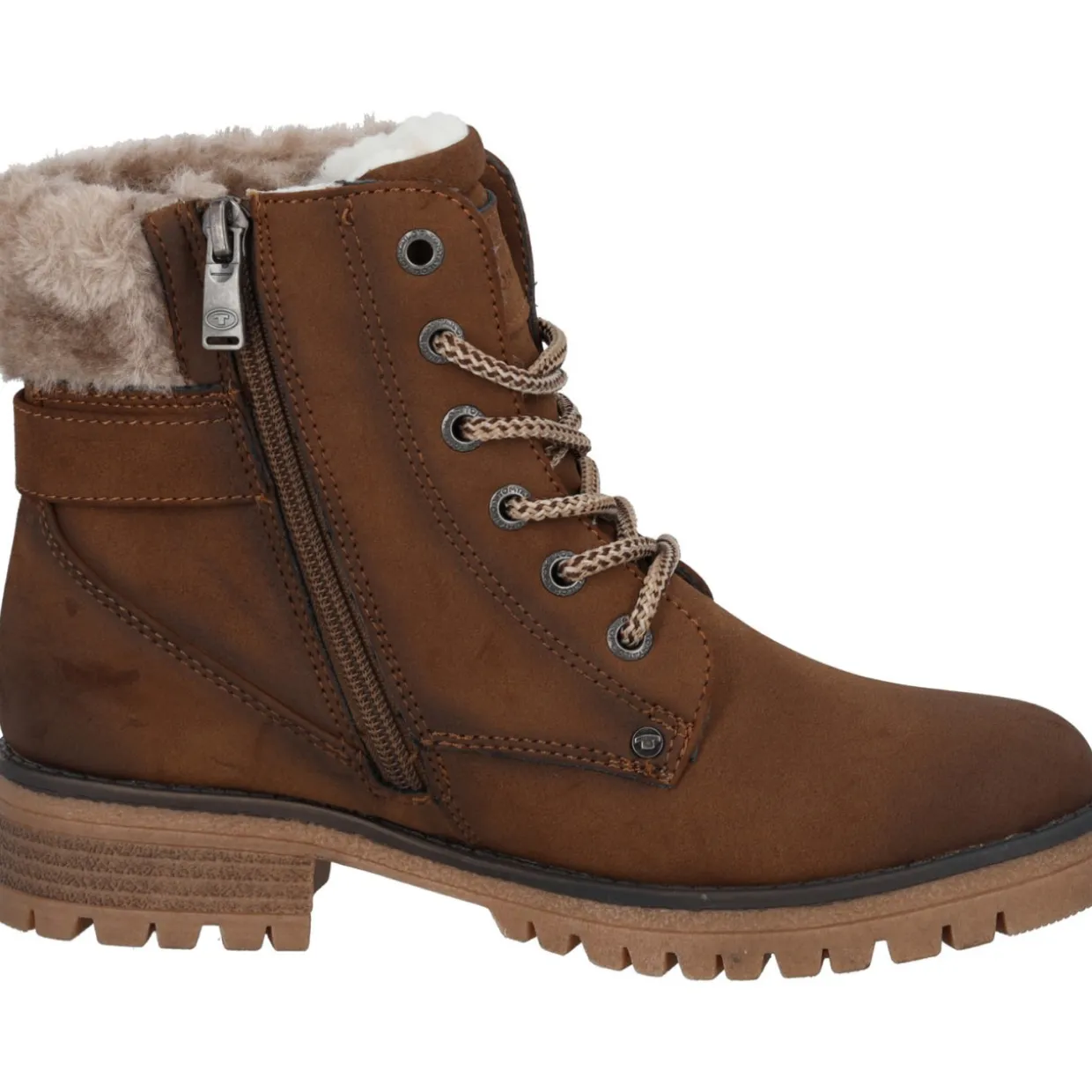 Tom Tailor 4290100014, Schnürstiefel, Damen, whisky
