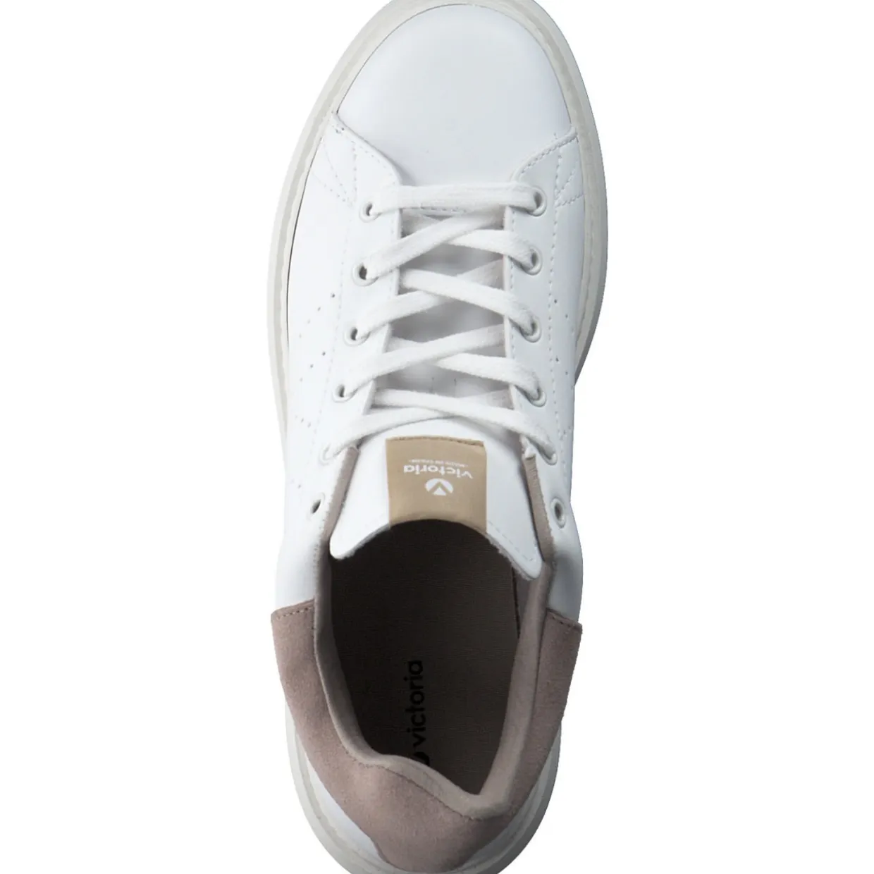 Viktoria 1263101, Sneakers Low, Damen, Beige/Weiß