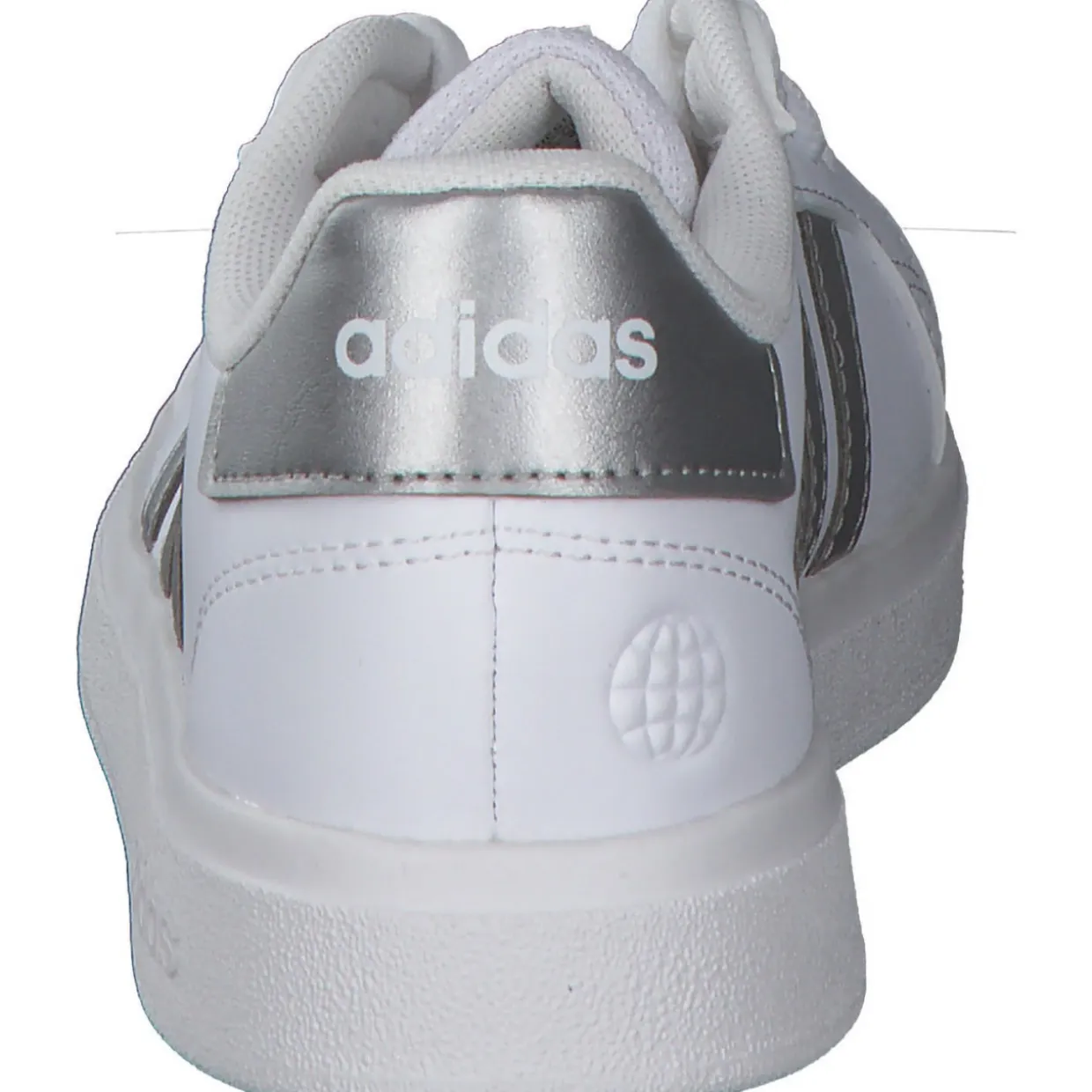 Adidas Core Grand Court 2.0 K, Sneakers Low, Damen, Weiß (Weiß/Silber)