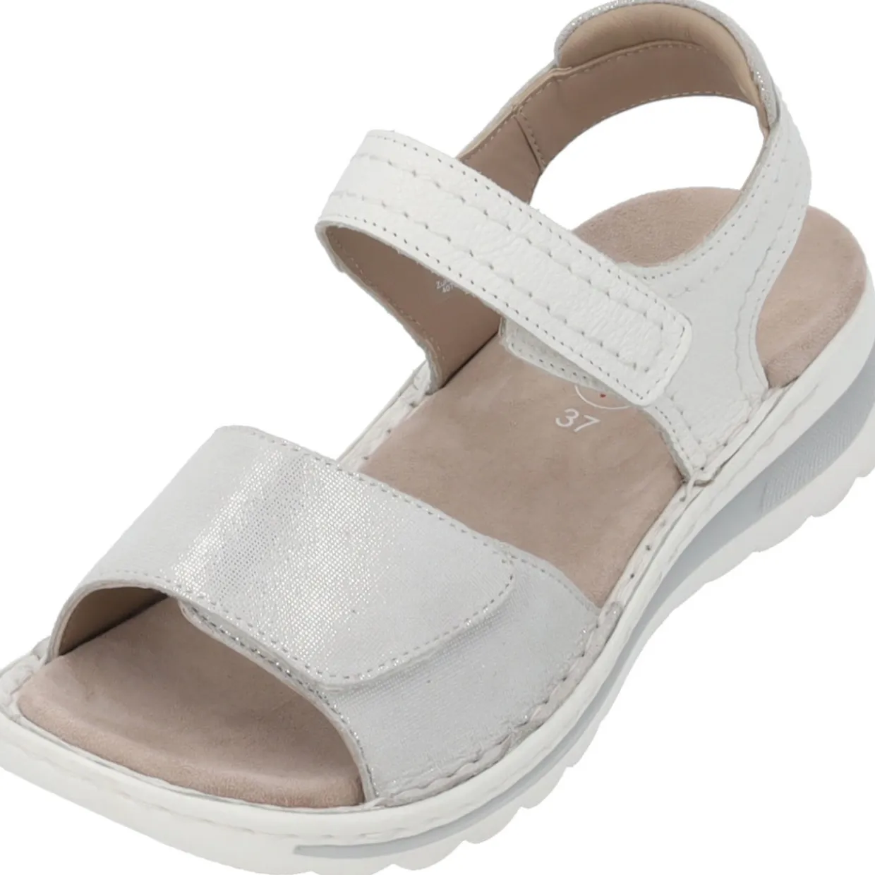 Ara Tampa 47207, Keilsandaletten, Damen, WEISS NEBBIA