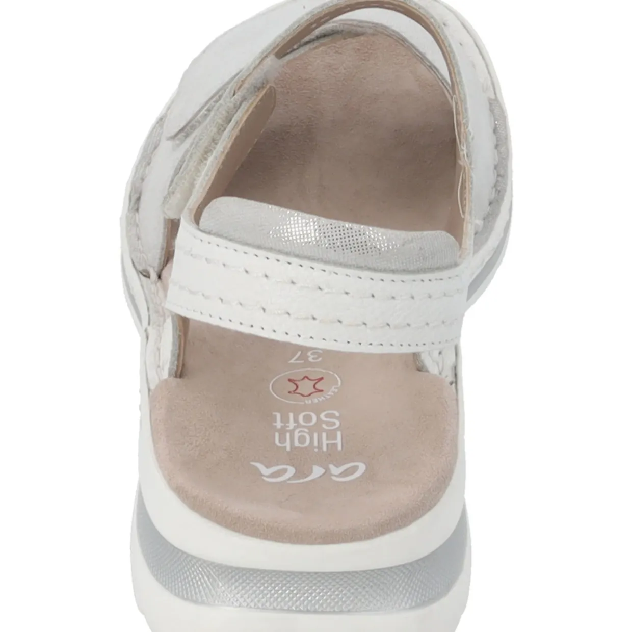 Ara Tampa 47207, Keilsandaletten, Damen, WEISS NEBBIA