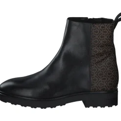 Calvin Klein HW0HW01313, Chelsea Boots, Damen, Schwarz /Brown Mono