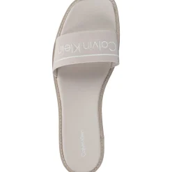 Calvin Klein HW0HW00817, Plateau-Pantoletten, Damen, Crystal grey