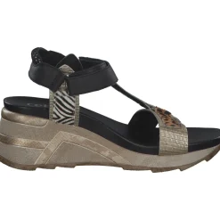 Cetti C1317, Plateau-Sandaletten, Damen, leopardo multicolor