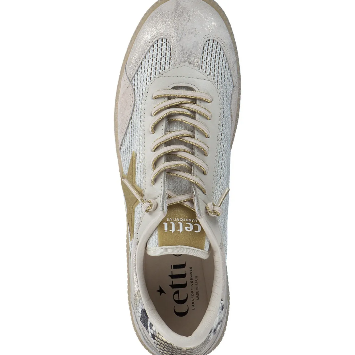 Cetti C1385 SRA, Schnürschuhe, Damen, IVORY