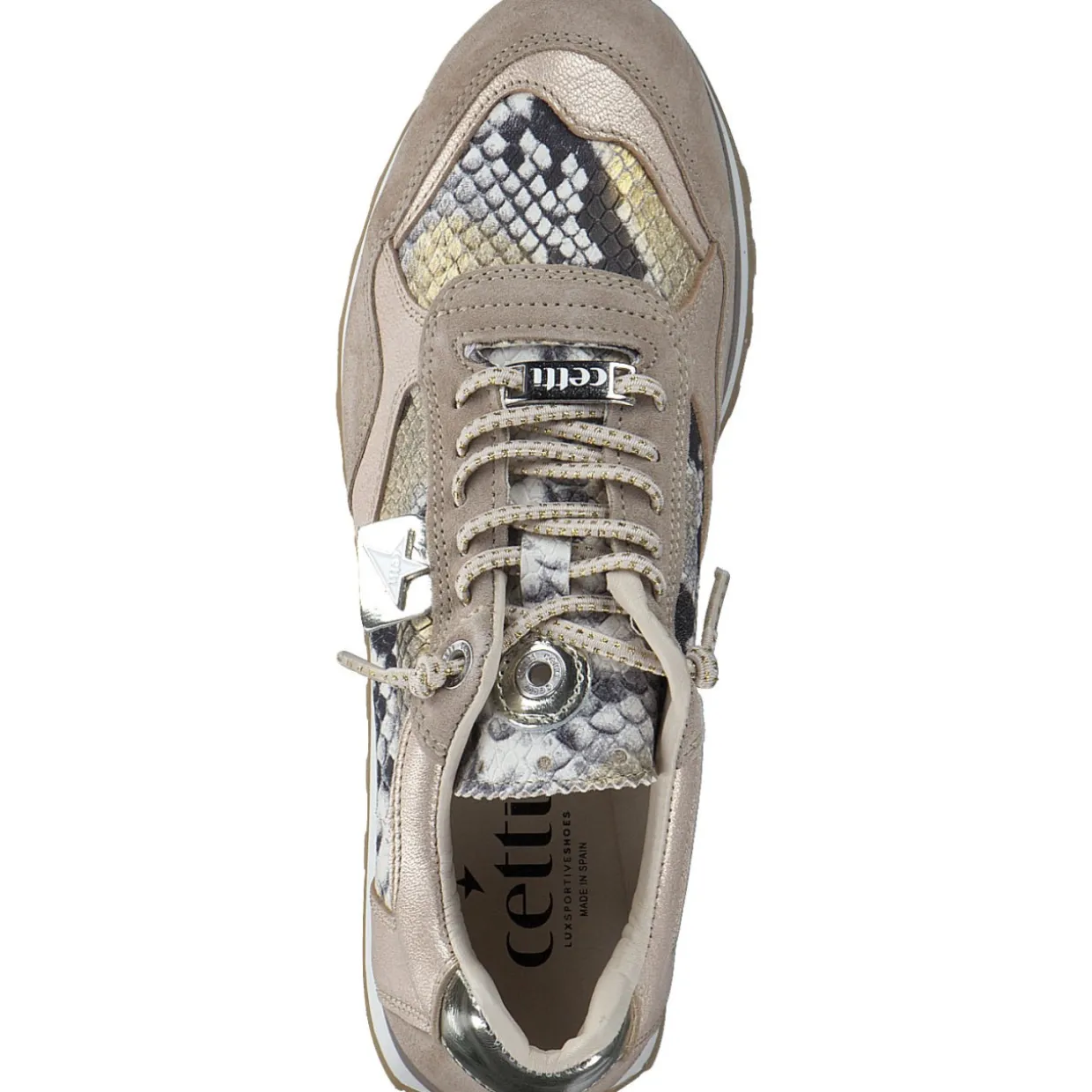 Cetti C848 SRA W, Schnürschuhe, Damen, dessert