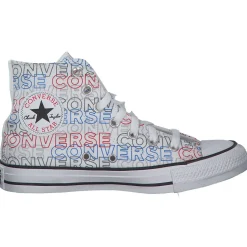 Converse CTAS HI, Sneakers High, Weiß (Weiß/Rot/Blau)