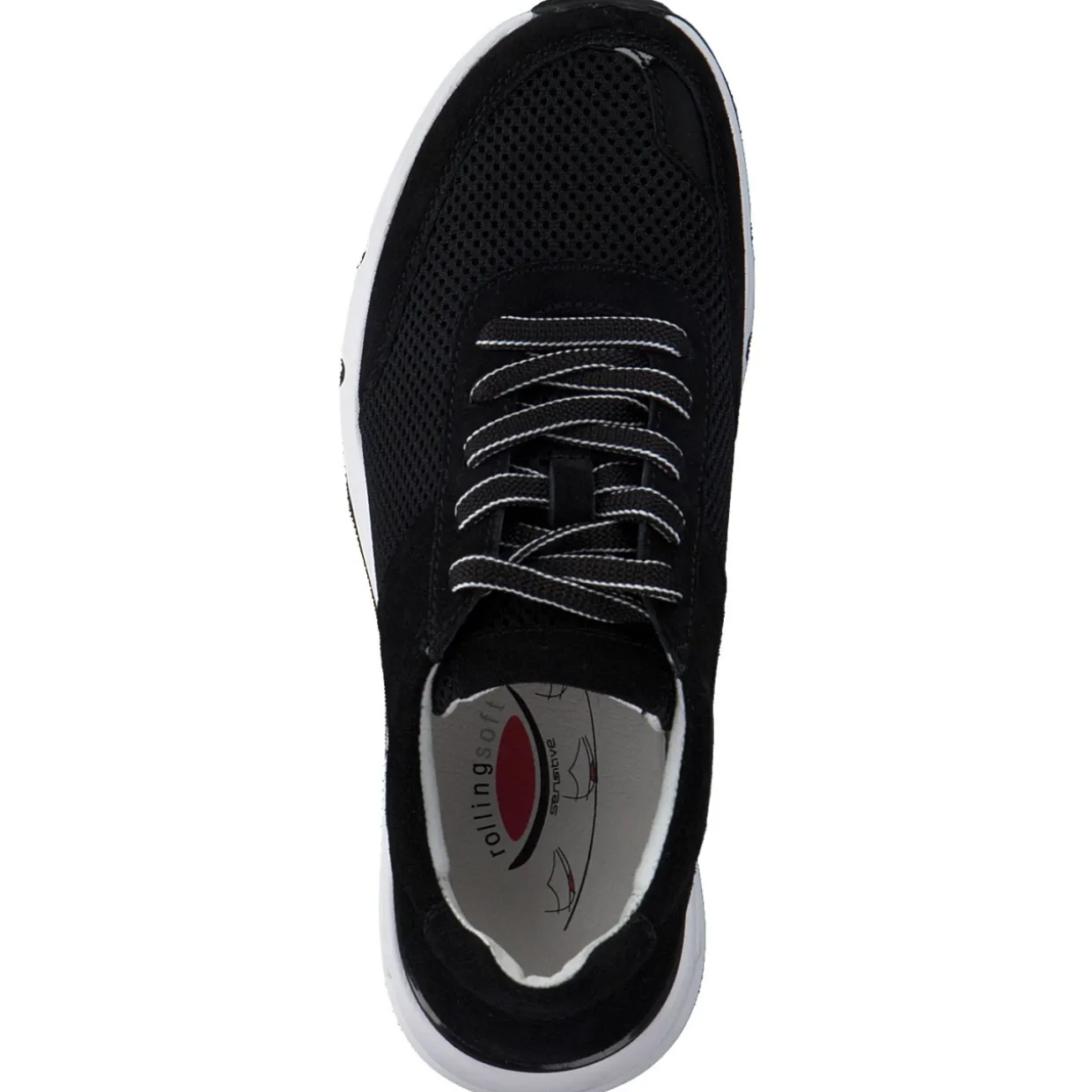 Gabor Rolling Soft 26.897, Sneakers Low, Damen, Schwarz