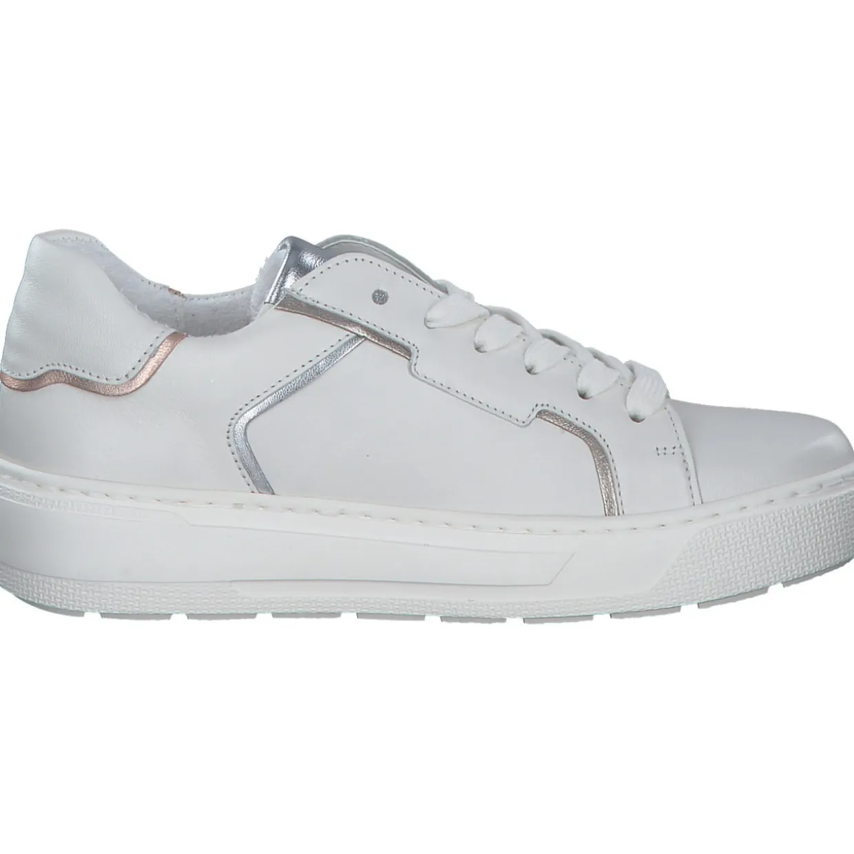 Gabor 63.210, Schnürschuhe, Damen, latte/silber/puder