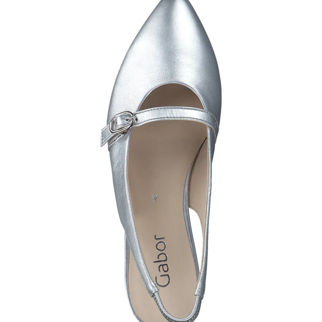 Gabor 61.530, Sling-Ballerinas, Damen, Silber