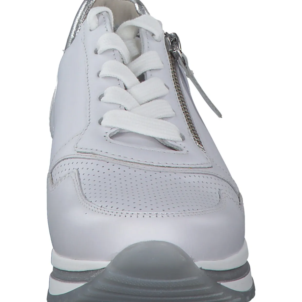 Gabor 26.528, Sneakers Low, Damen, weiss/silber (perf)