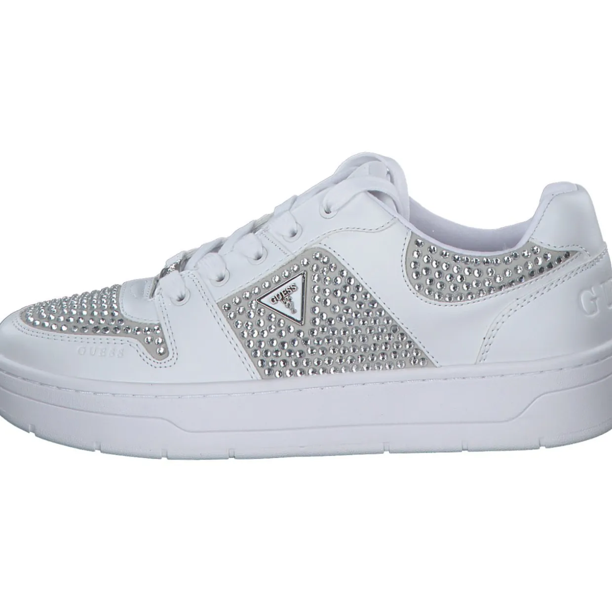 Guess FLFNRS-ELE12 NARESA2, Schnürschuhe, Damen, Weiß (White)