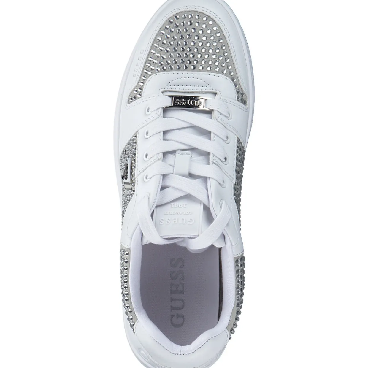 Guess FLFNRS-ELE12 NARESA2, Schnürschuhe, Damen, Weiß (White)