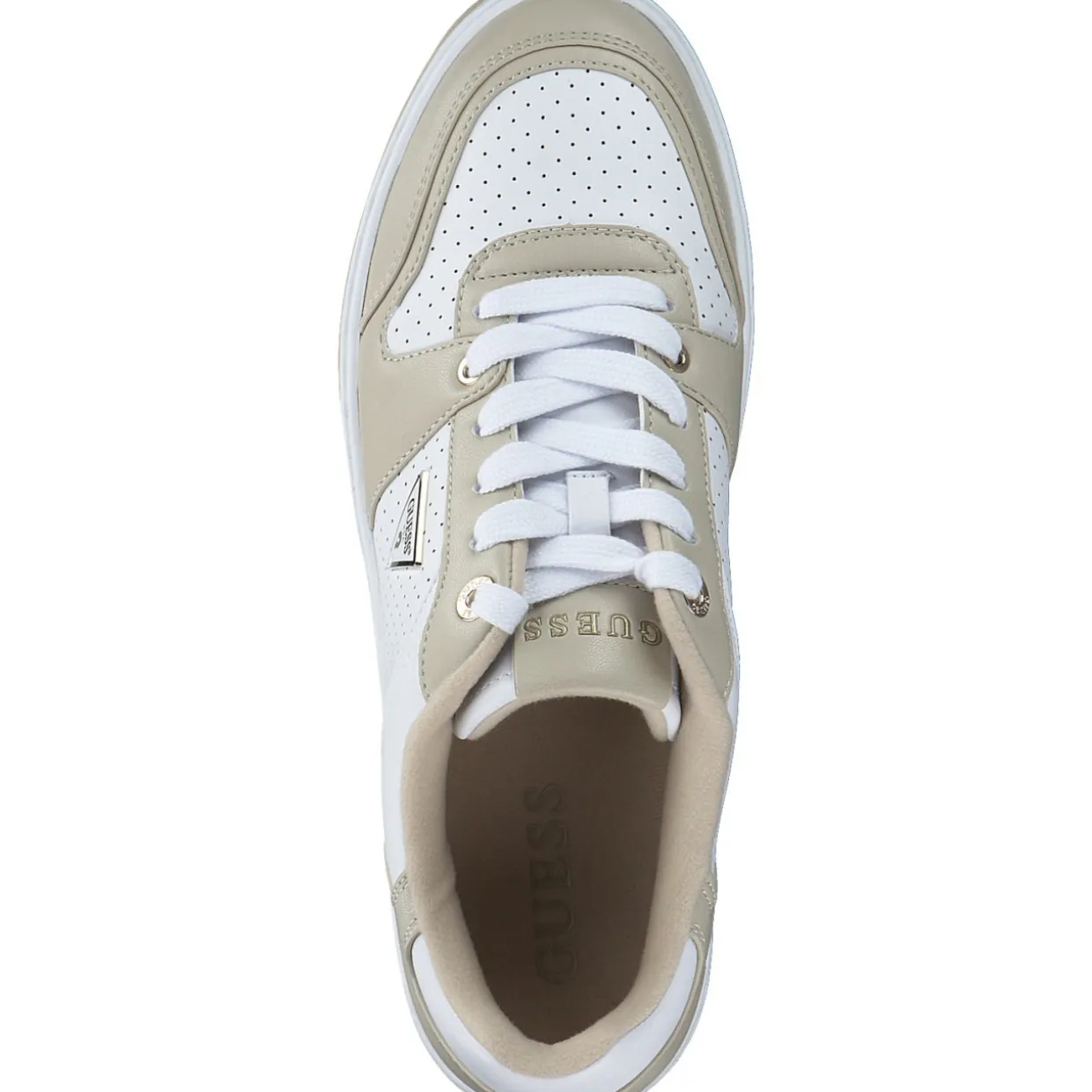 Guess FLTDAI-ELE12, Schnürschuhe, Damen, beige / white