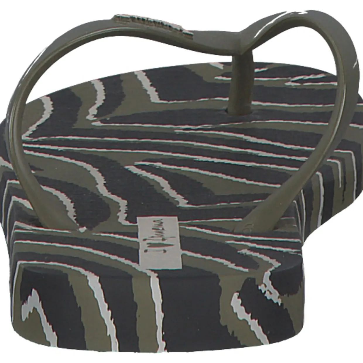 Ipanema Animale Print Fem 83162, Zehentrenner, Damen, Grün (green black)