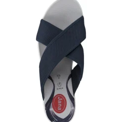 Jana Shoes 27260, Plateau-Pantoletten, Damen, navy