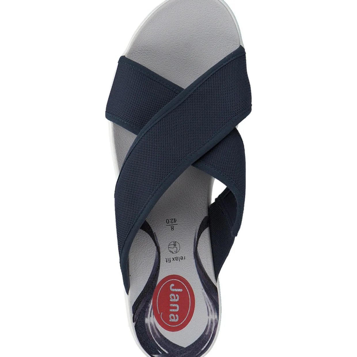 Jana Shoes 27260, Plateau-Pantoletten, Damen, navy