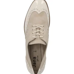 Jana Shoes 23260, Schnürschuhe, Damen, Beige