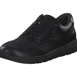 Jana Shoes 23765, Schnürschuhe, Damen, BLACK UNI