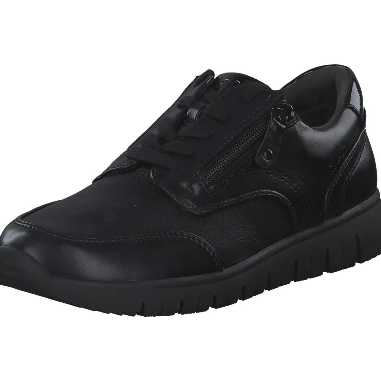 Jana Shoes 23765, Schnürschuhe, Damen, BLACK UNI