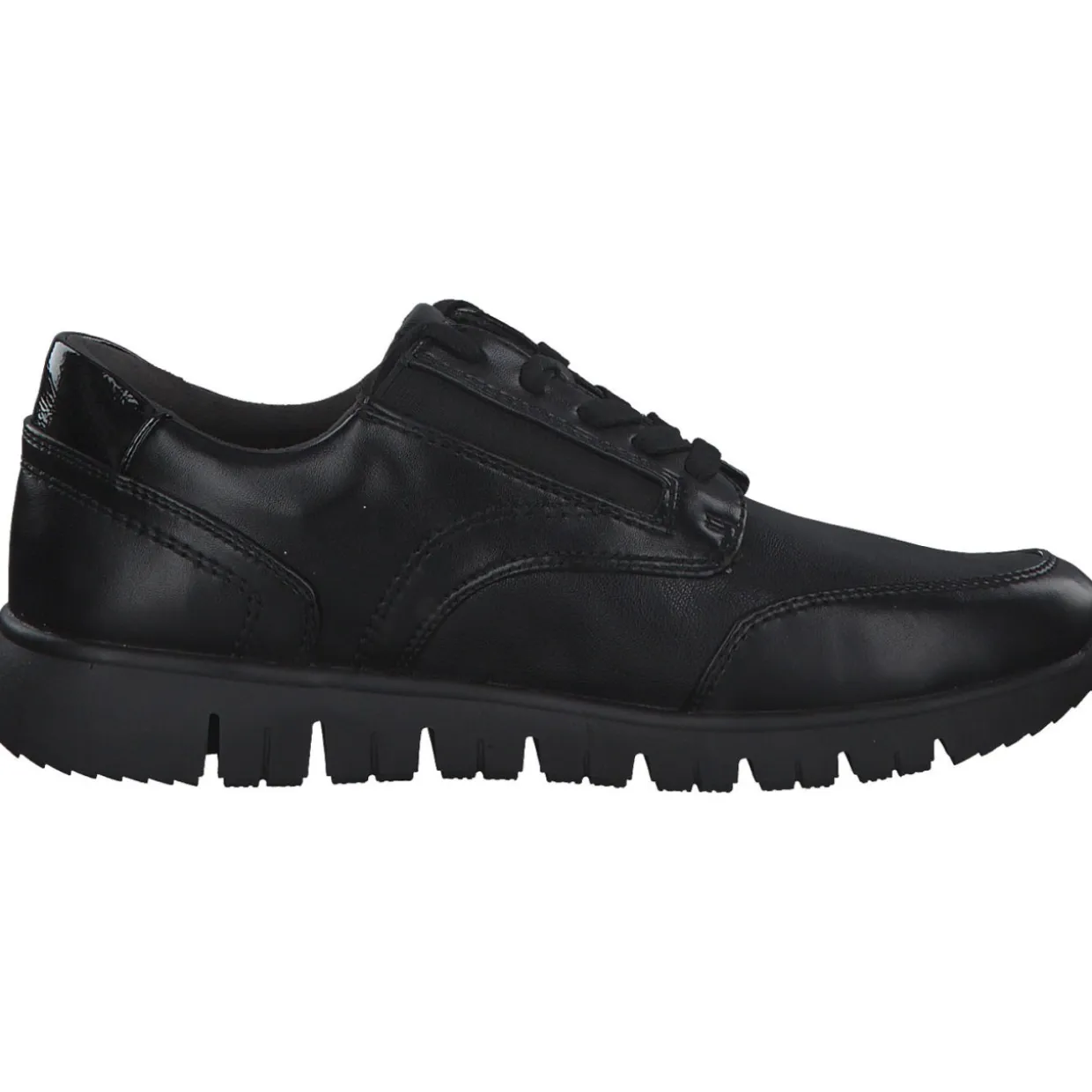 Jana Shoes 23765, Schnürschuhe, Damen, BLACK UNI
